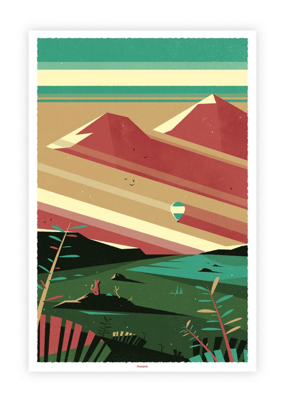 Affiche poster montagne graphique