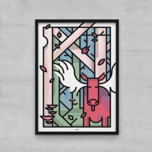 Affiche poster élan graphique 40x60