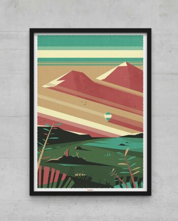 Affiche poster montagne graphique