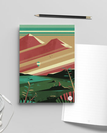 carnet bloc-note renard montagne graphique