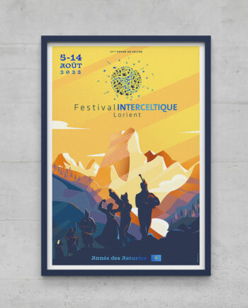 affiche collector festival interceltique 2022 asturies