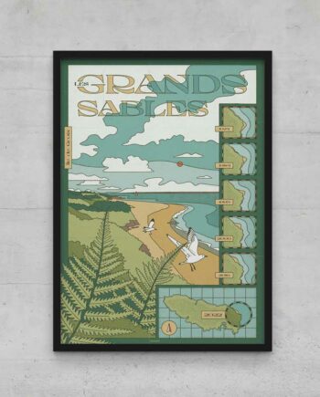 affiche île de Groix les grands sables