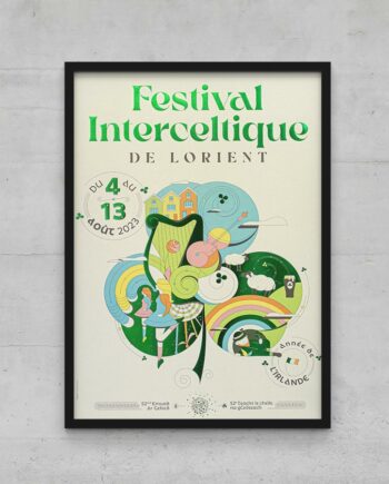 affiche collector festival Interceltique de Lorient 2023 Irlande