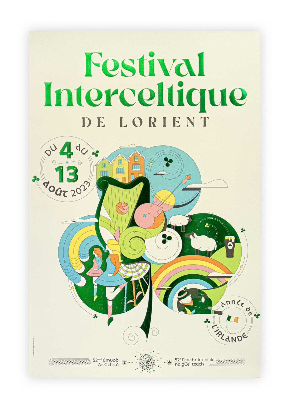 affiche collector festival Interceltique de Lorient 2023 Irlande