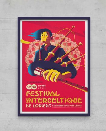 affiche collector festival Interceltique de Lorient 2024 jeunesse des pays celtes